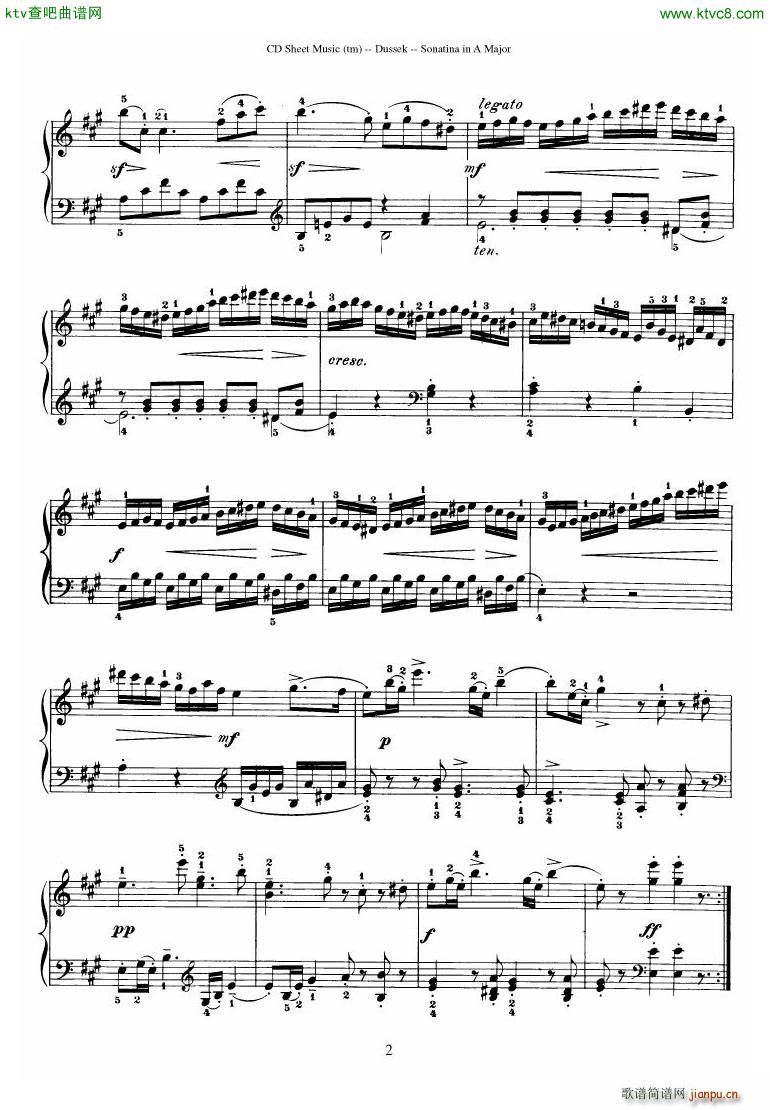 Dussek Sonatina in G Major(V)21