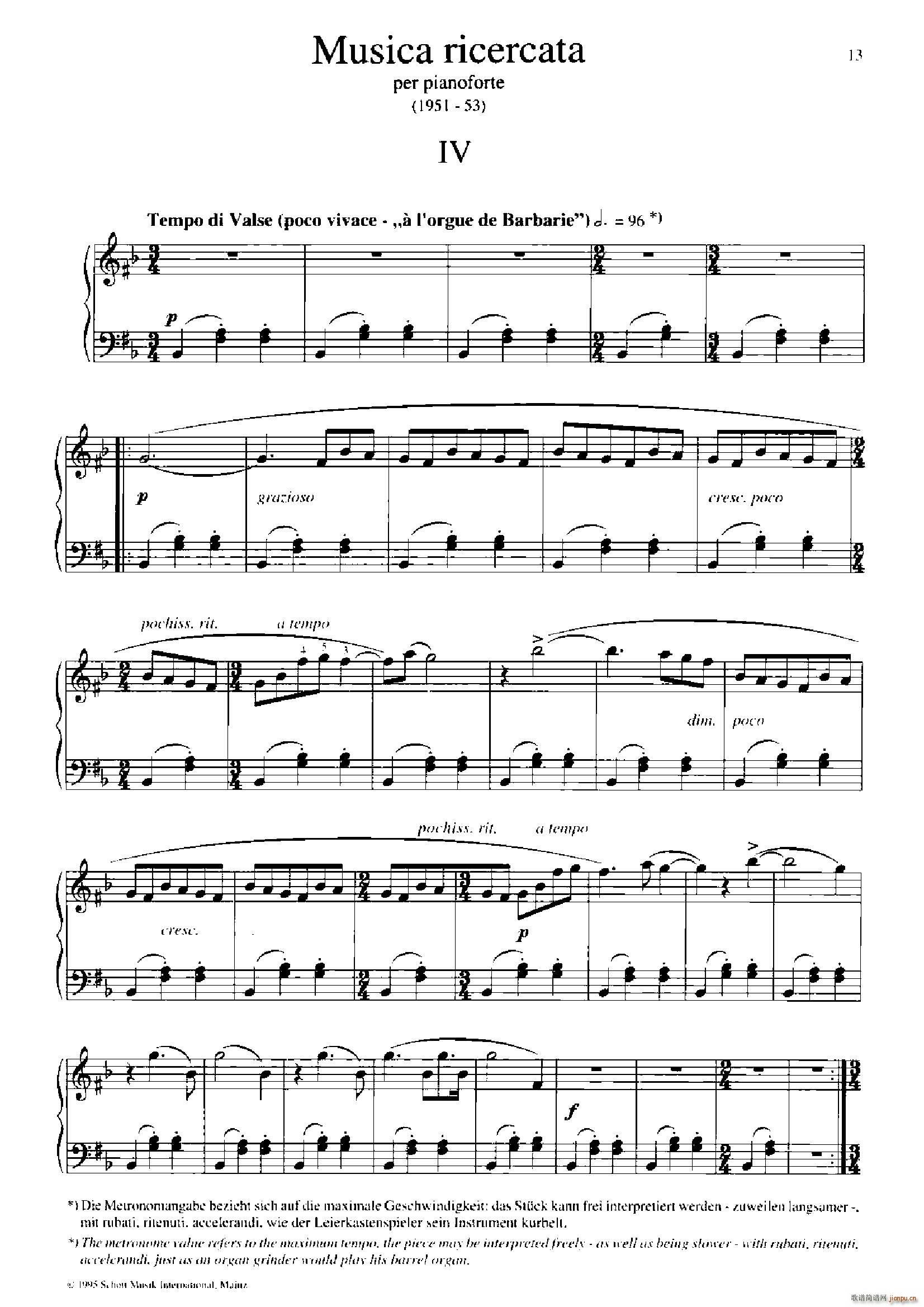 Musica Ricercata (l ) 4(V)1