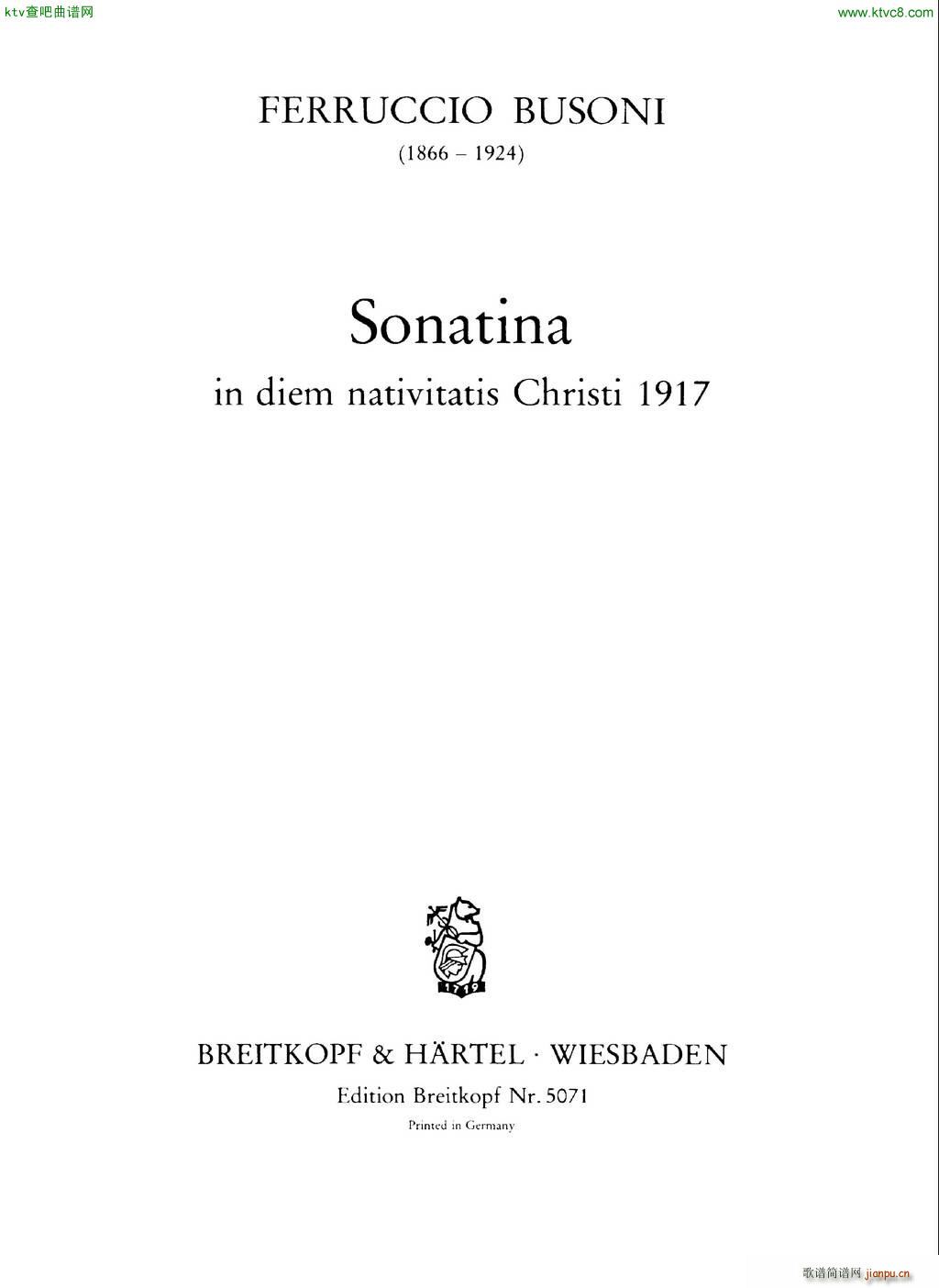 Busoni Sonatina in diem nativitatis Christi(V)1
