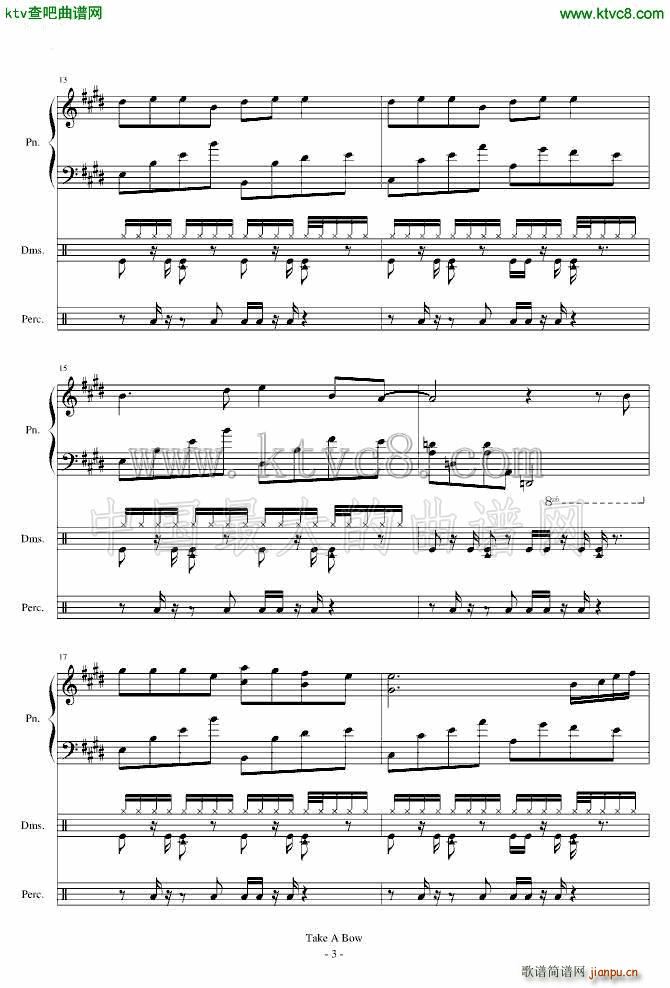 Take a Bow Piano Drums(V)3