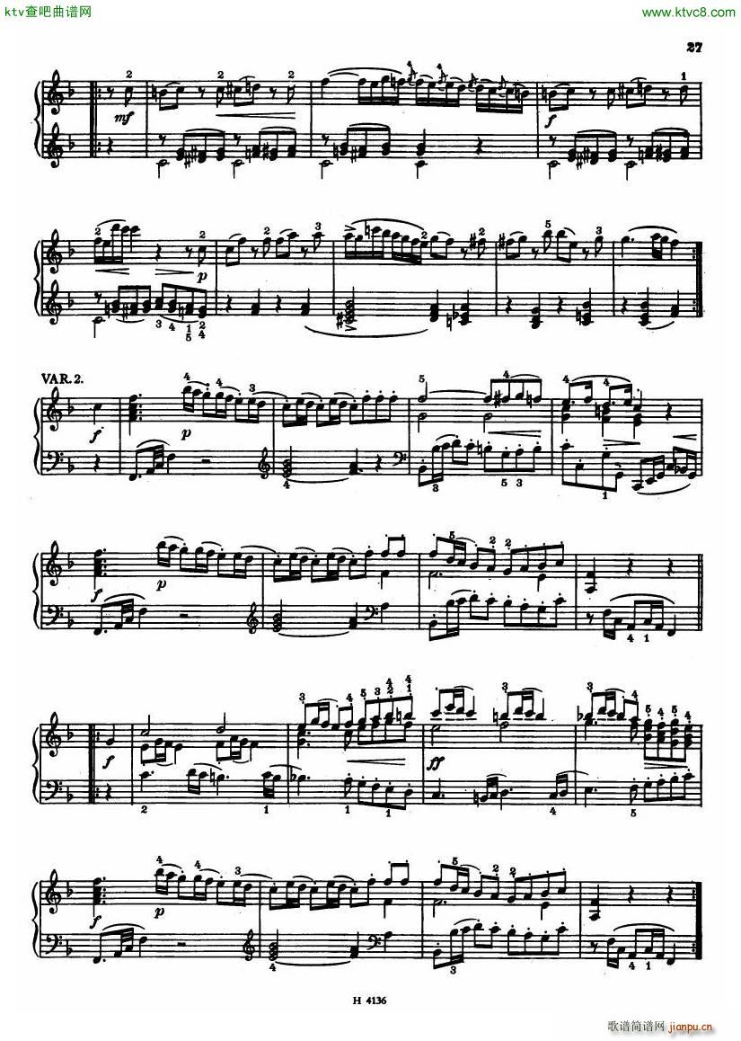 Czech piano variations from 18th century(V)25