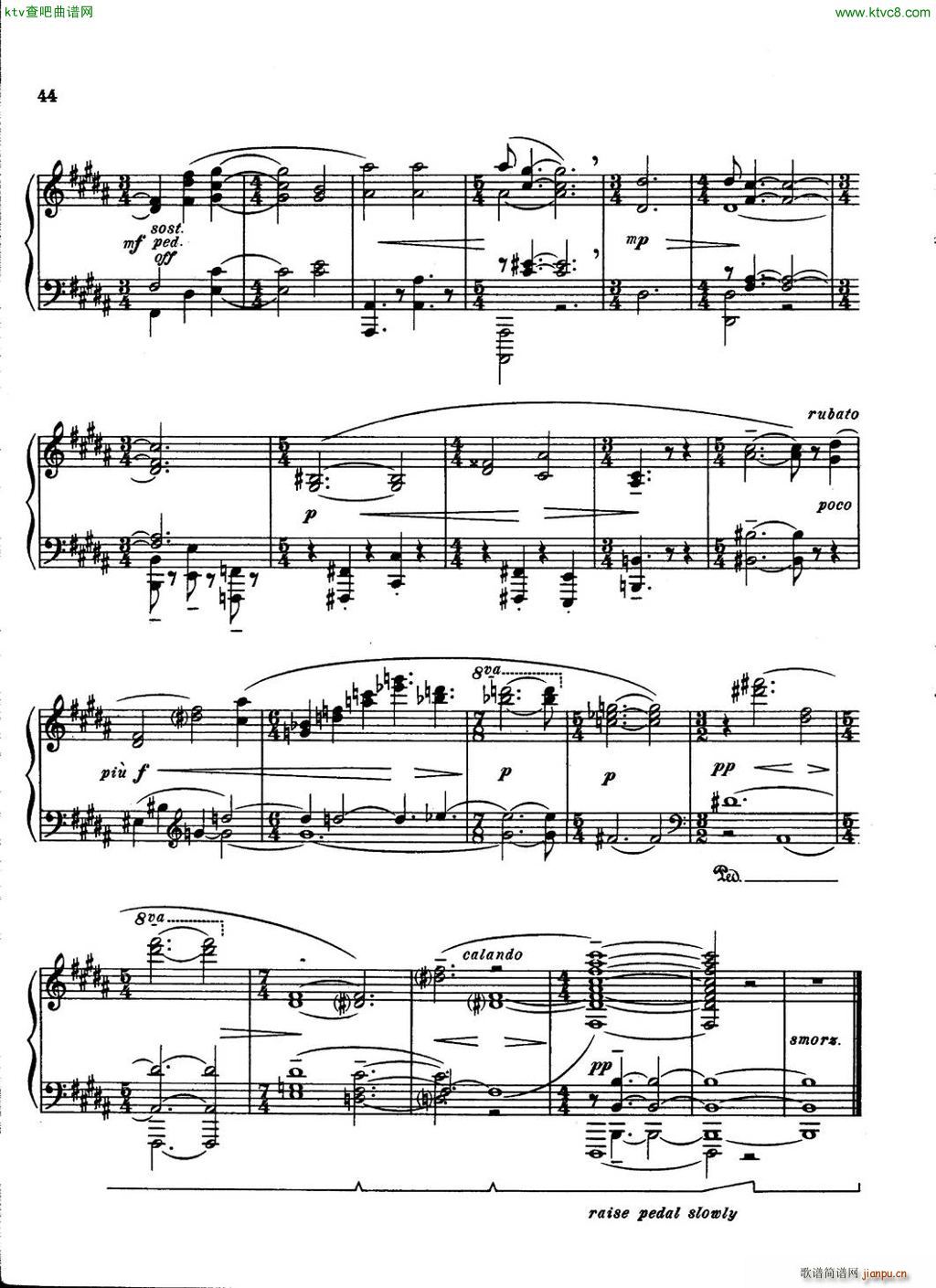 Carter Piano Sonata(V)44