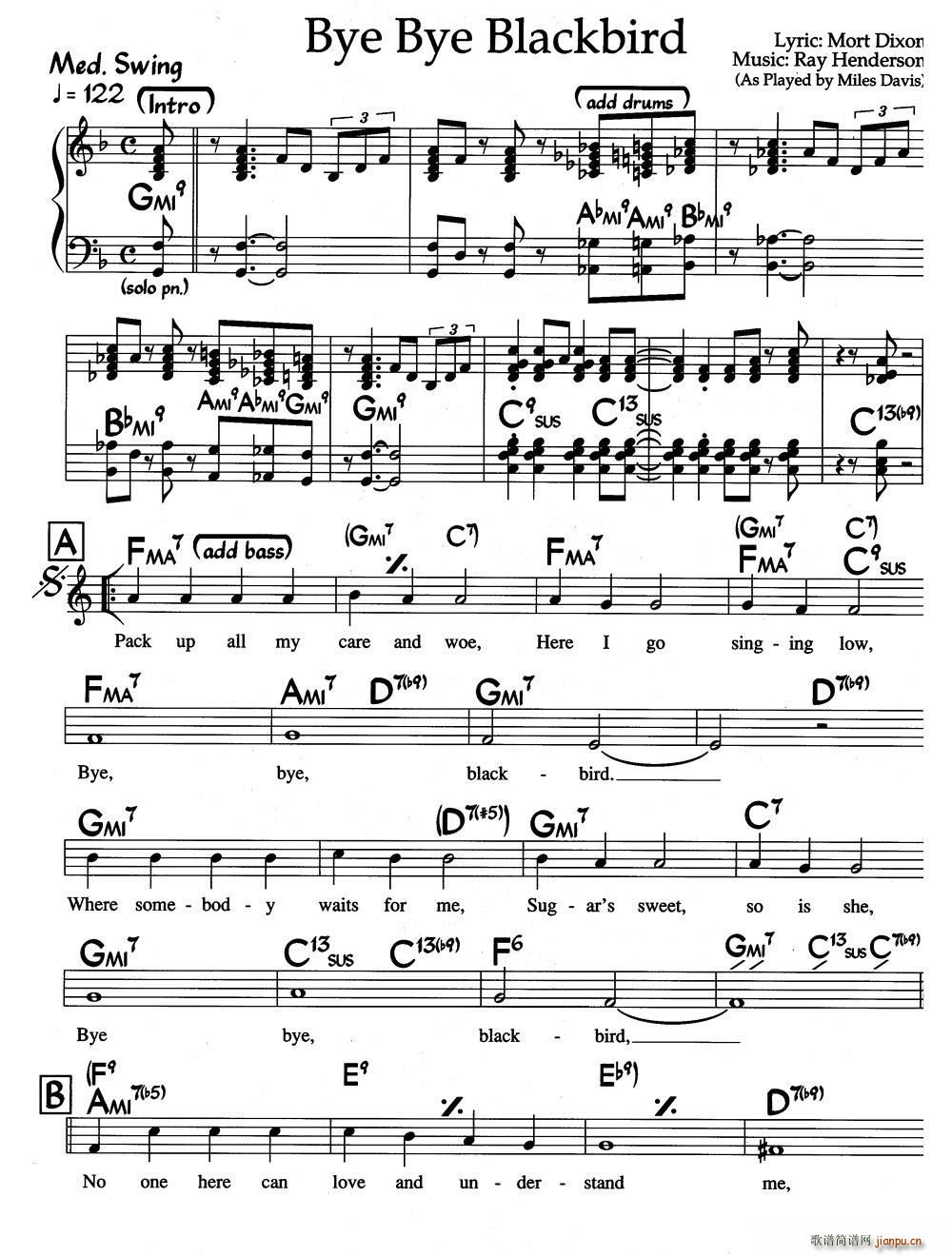 Bye Bye Blackbird ʿ(V)1