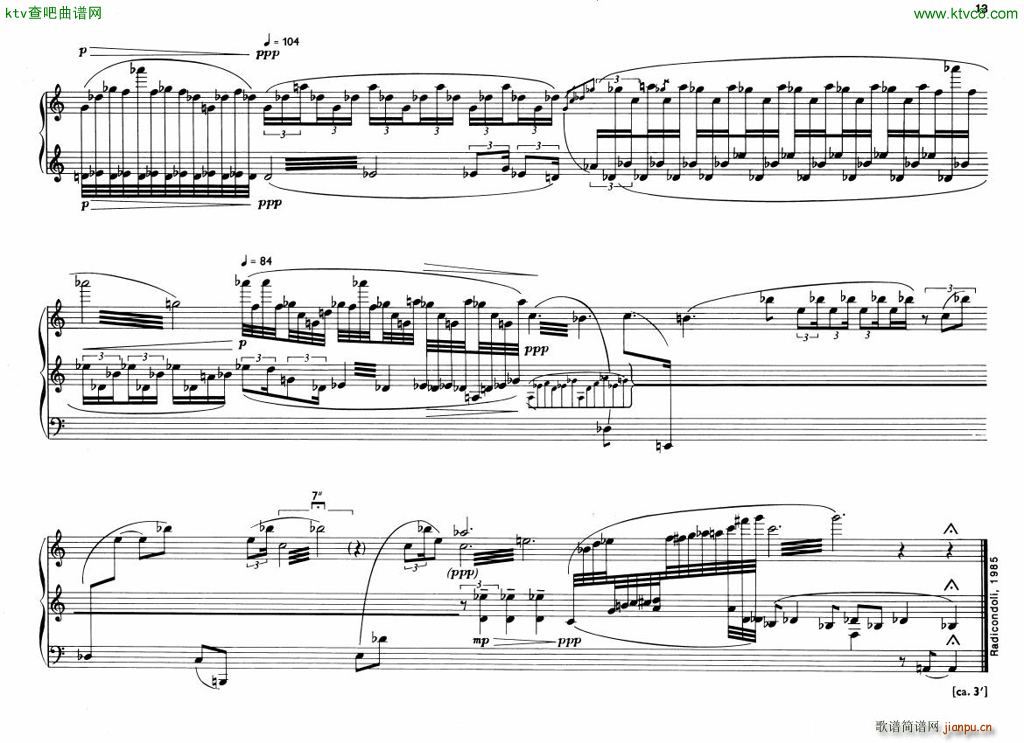 Berio 6 Encores for Piano(V)13