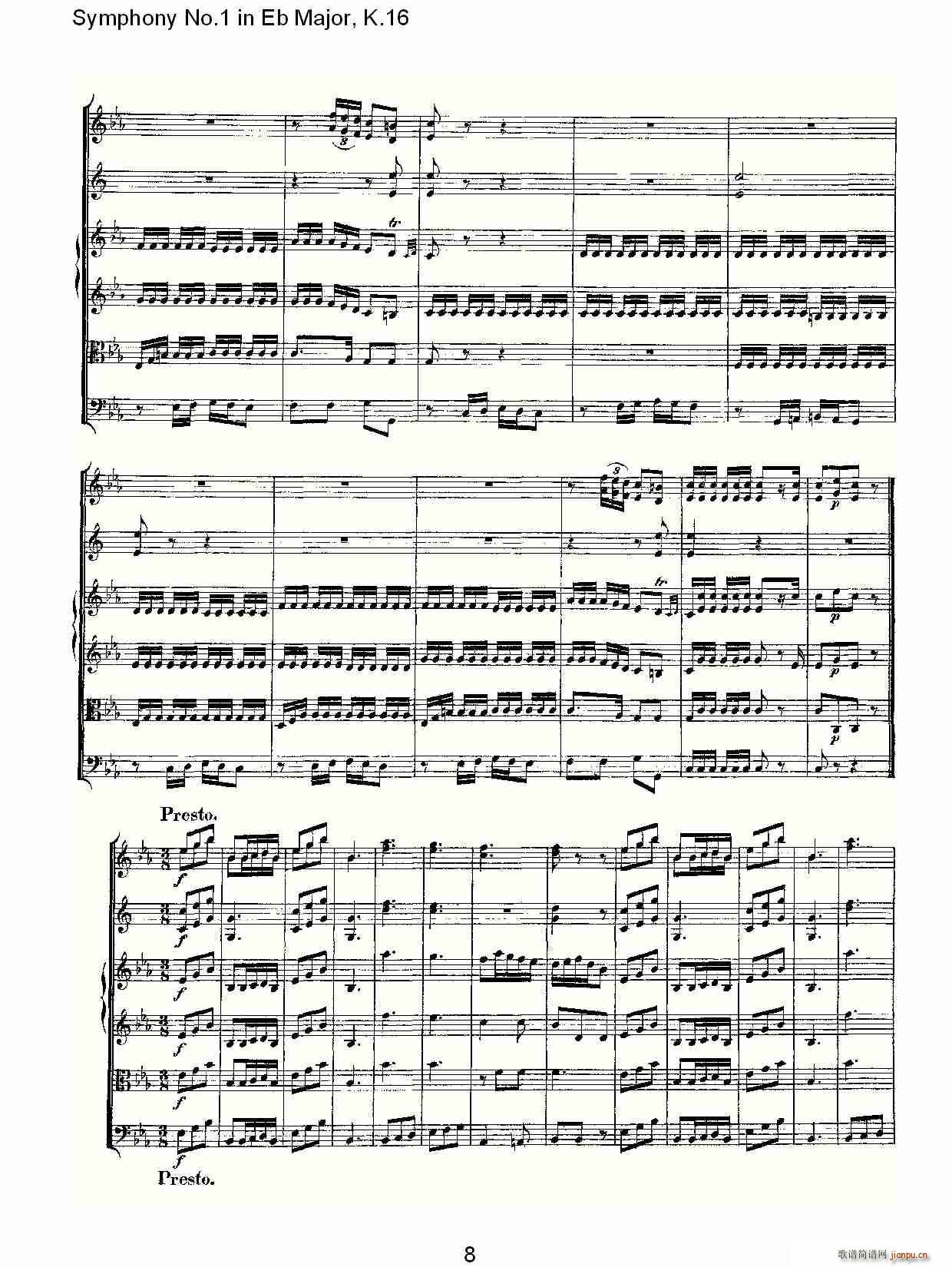 Symphony No.1 in Eb MajorK.16(ʮּ)8