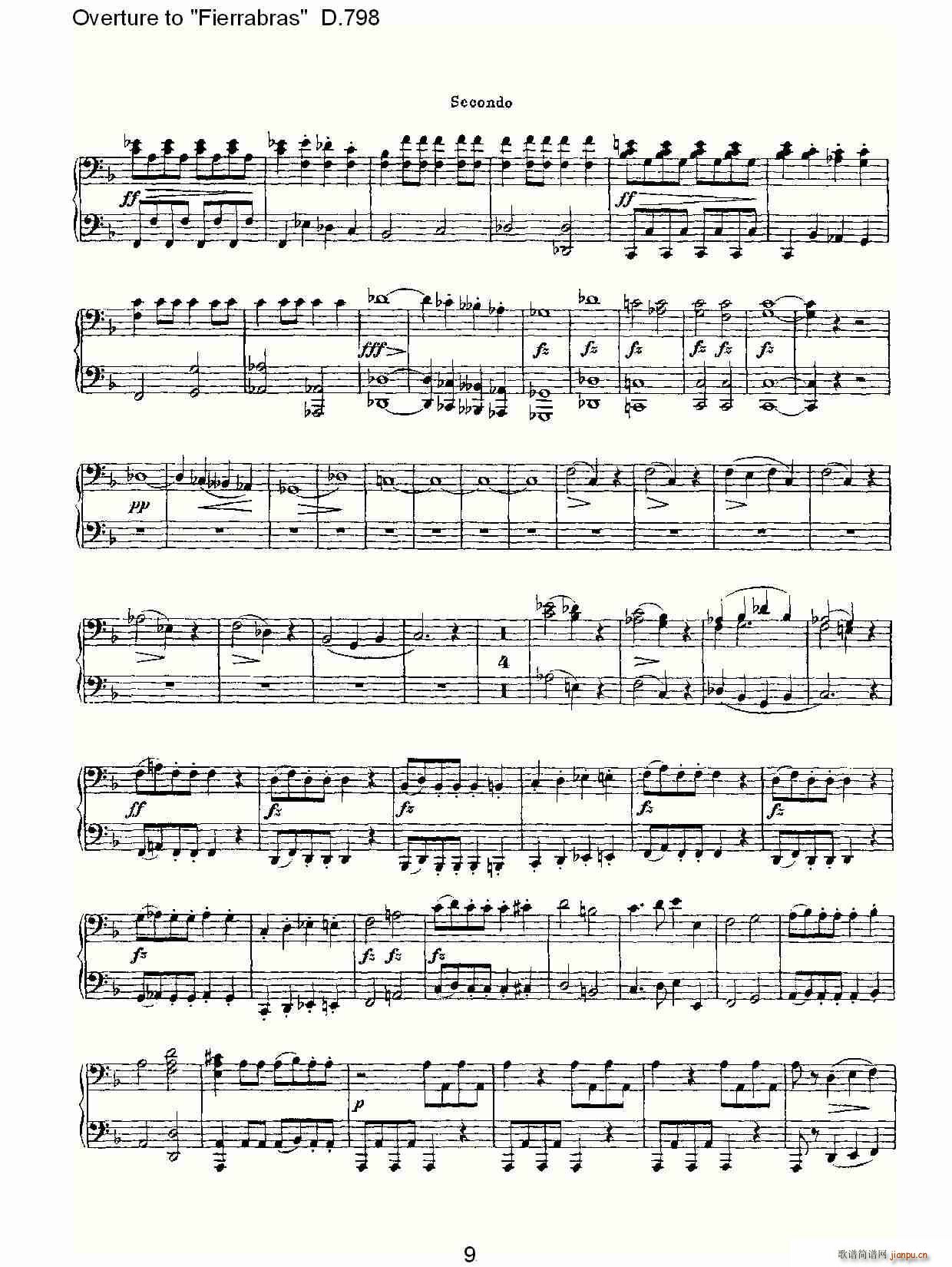 Overture to Fierrabras D 798 Fierrabras D 798(V)9