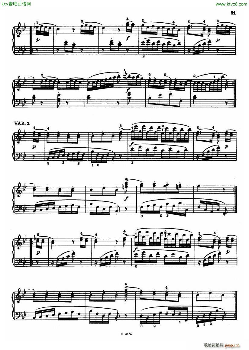 Czech piano variations from 18th century(V)9