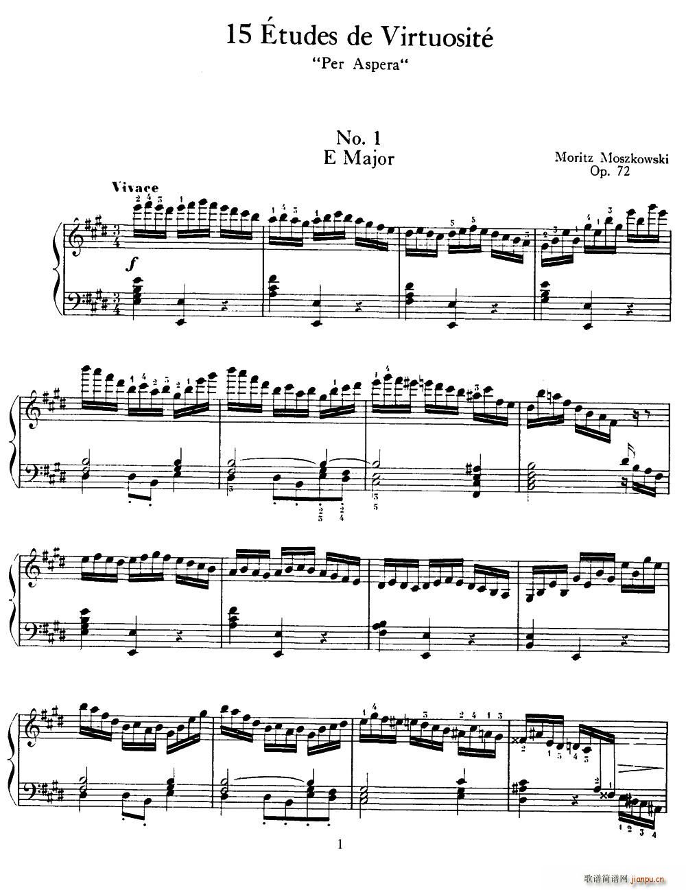 15 Etudes de Virtuosit Op 72 No 1 ʮپ֮һ(V)1
