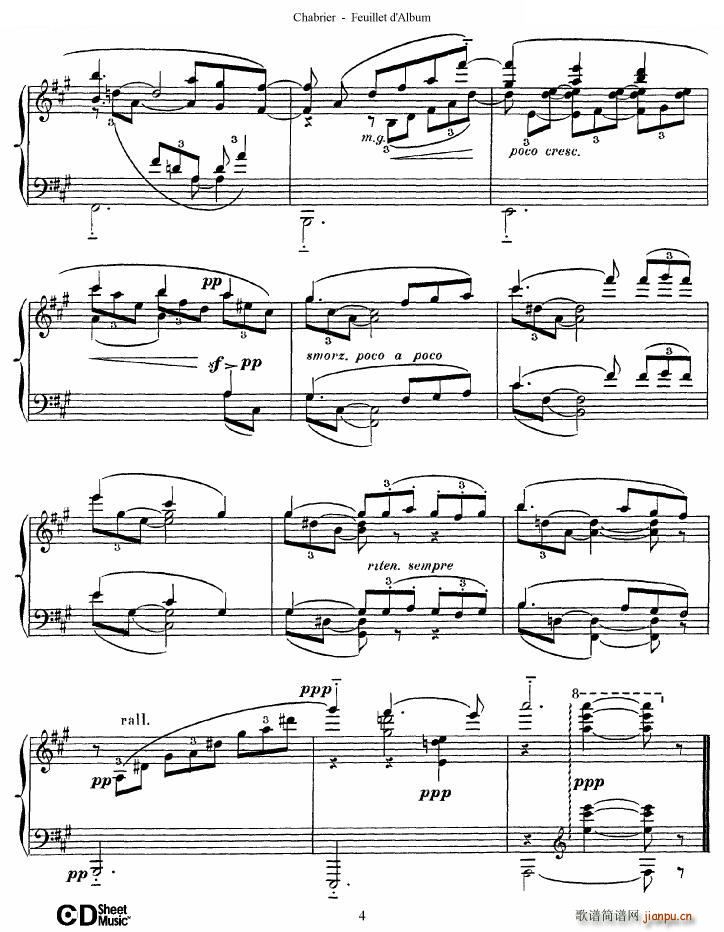 Chabrier Feuillet d lbum Feuillet d lbum(ʮּ)5