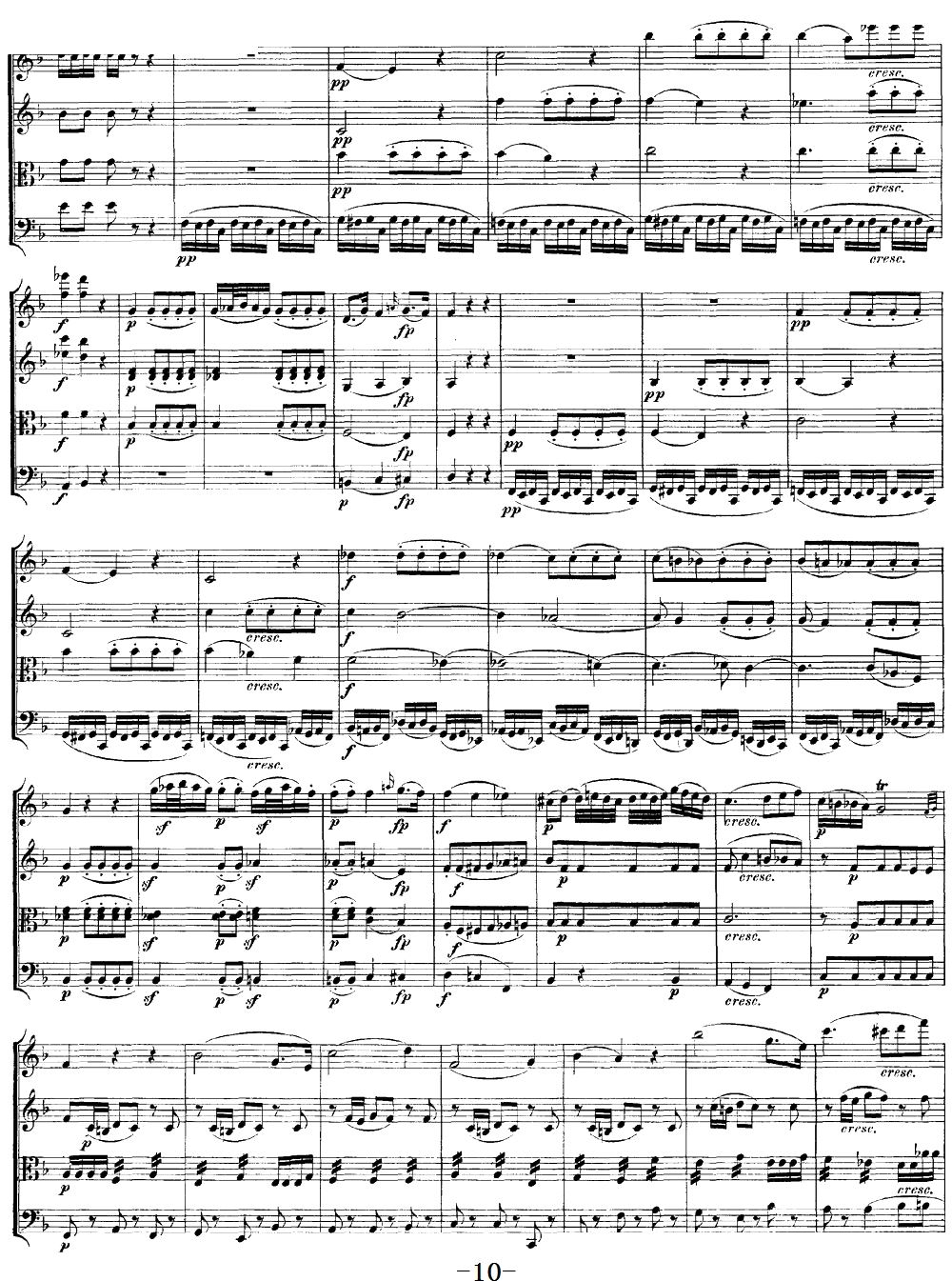Mozart Quartet No 19 in C Major K 465(V)10