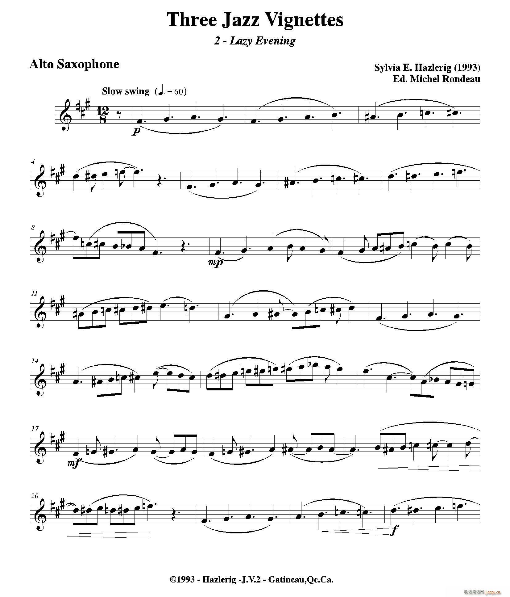 Three jazz vignettes ڶ(l ) _˹(V)1