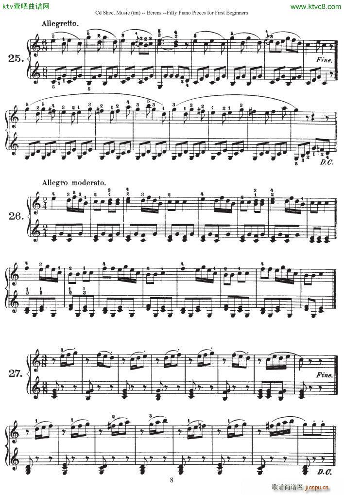 Berens op 70 50 Piano Pieces for Beginners(V)8