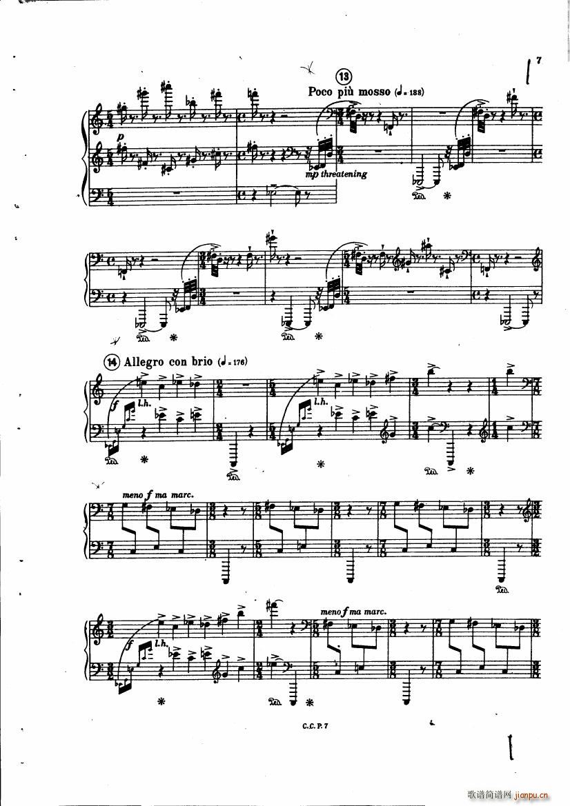 copland piano variations(V)6