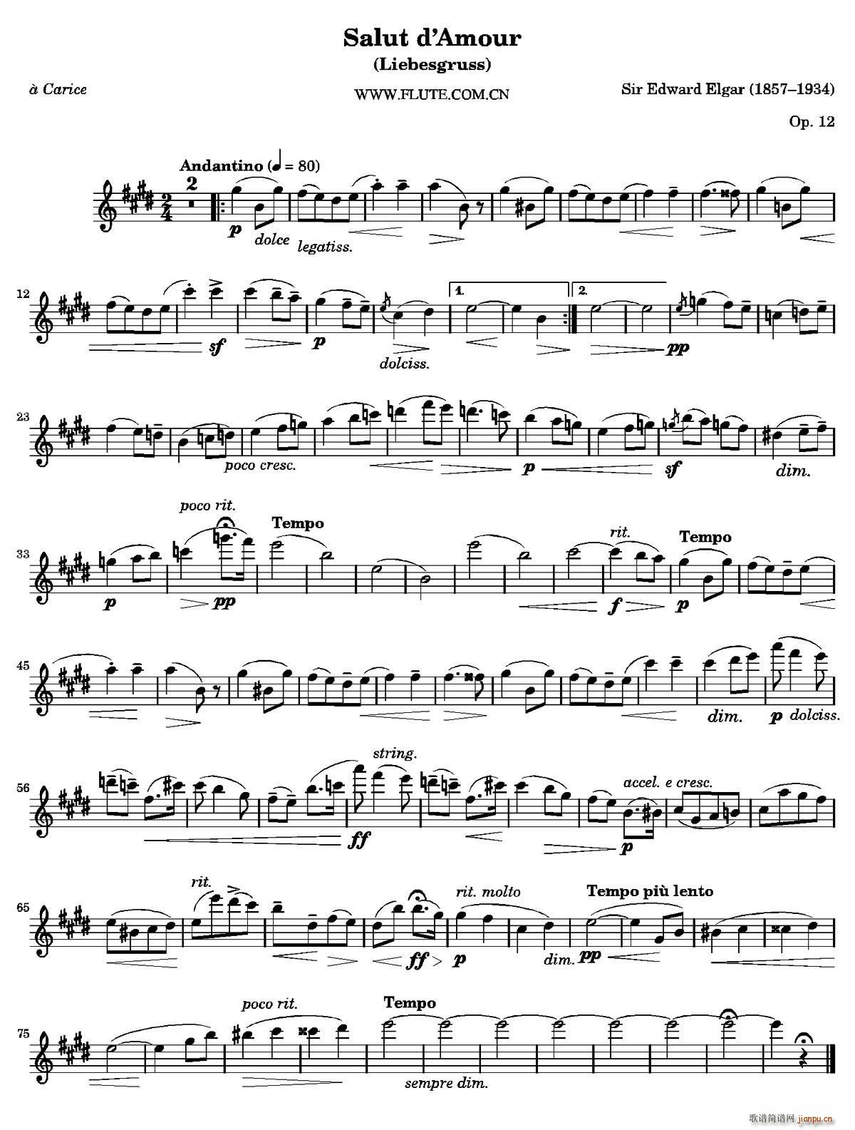 Salut d Amour Op 12 (i)(ѺV)1