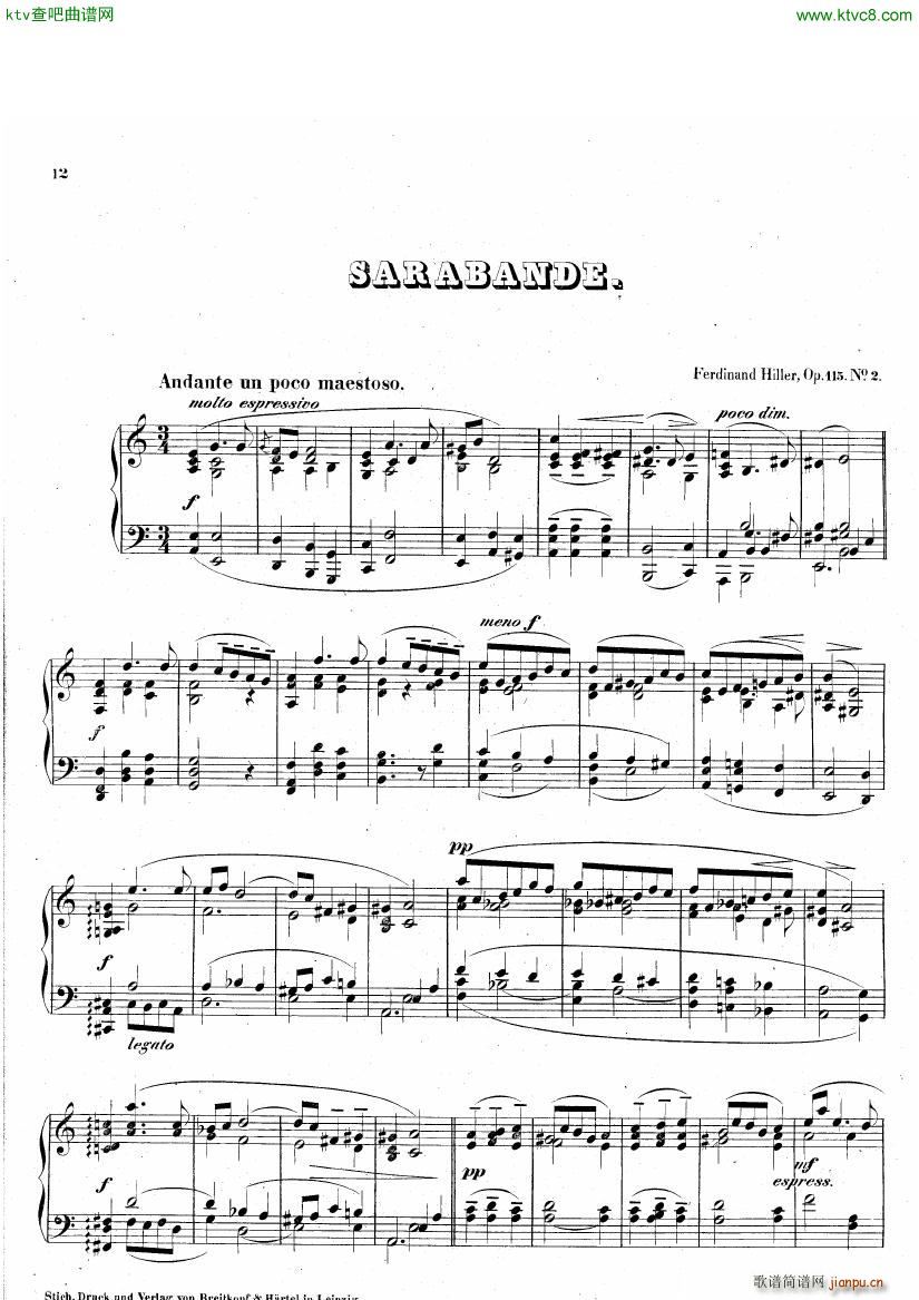 hiller 115 gavotte sarabande courante(V)10