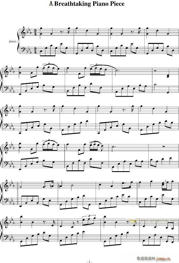 A Breathtaking Piano Piece(V)1