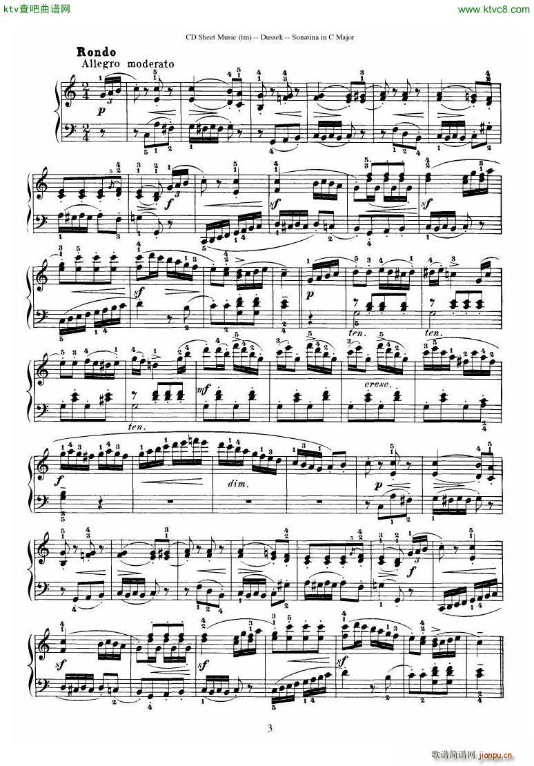 Dussek Sonatina in G Major(V)28