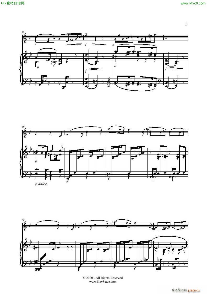 Gabriel Faur 1845 1924 Sicilienne Flute Piano(V)5