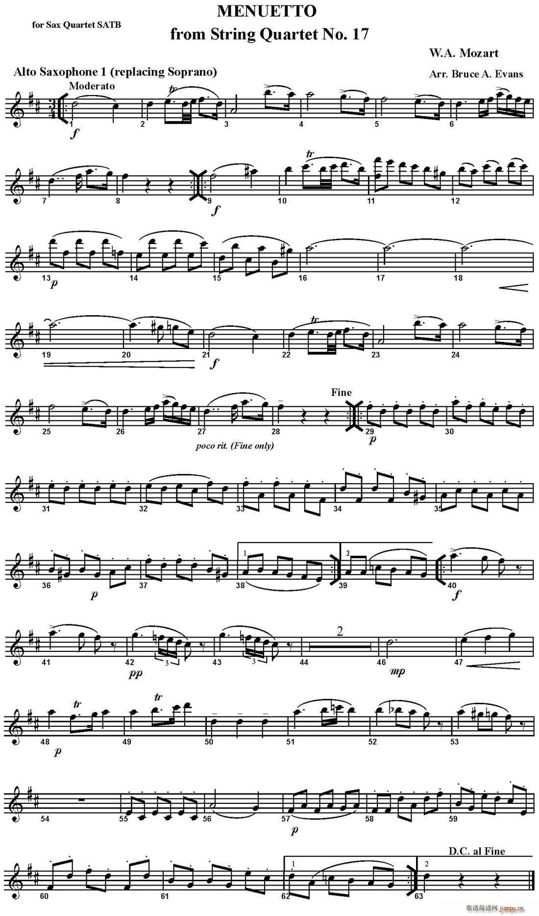 MENUETTO from String Quartet No 17  _˹(V)1