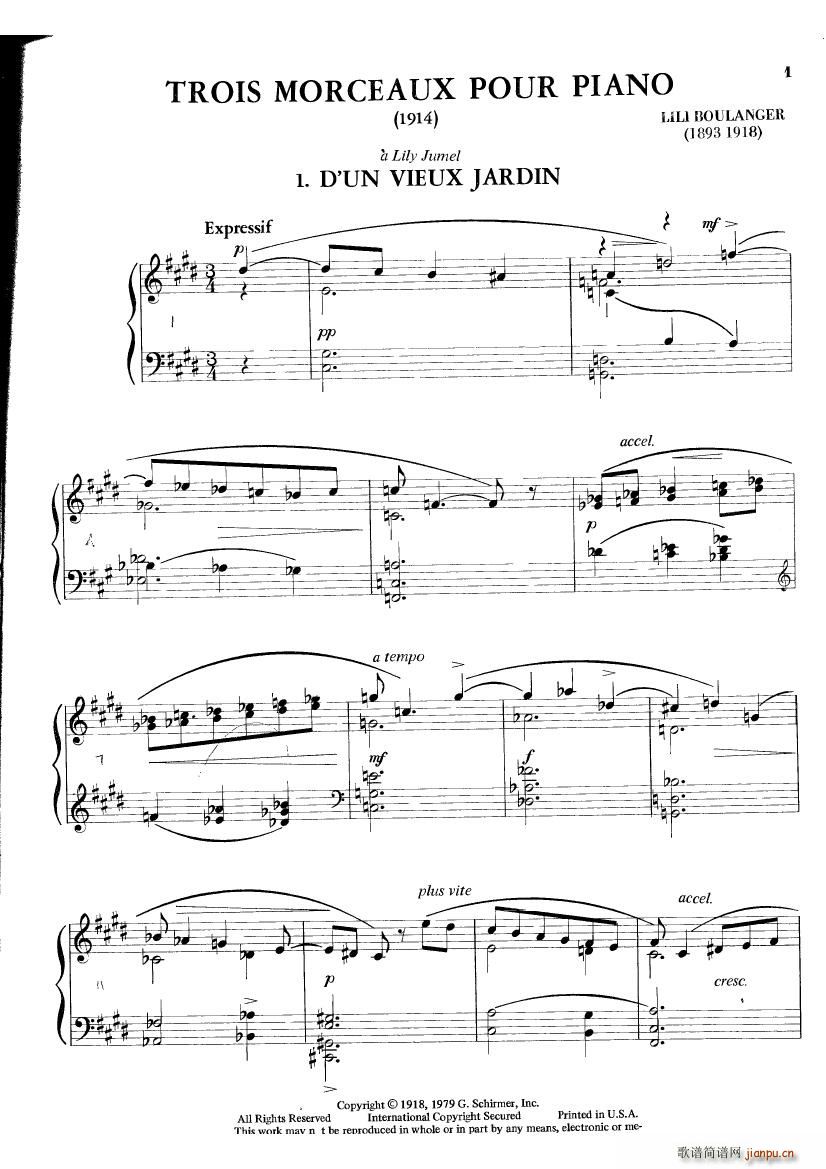 Boulanger Lili 3 Morceaux(V)3