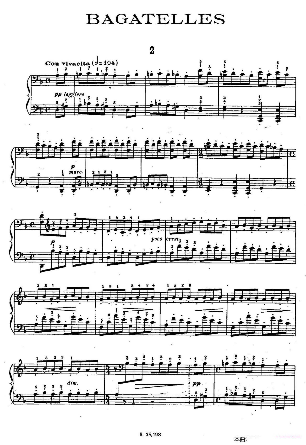 Ten Bagatelles Op 5 10��СƷ 2 dС�{(ʮ�ּ�����)1