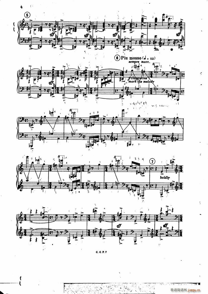 copland piano variations(V)3