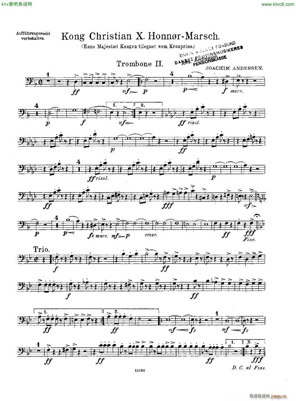 Andersen Kong Christian X Honn rmarsch orch(V)26