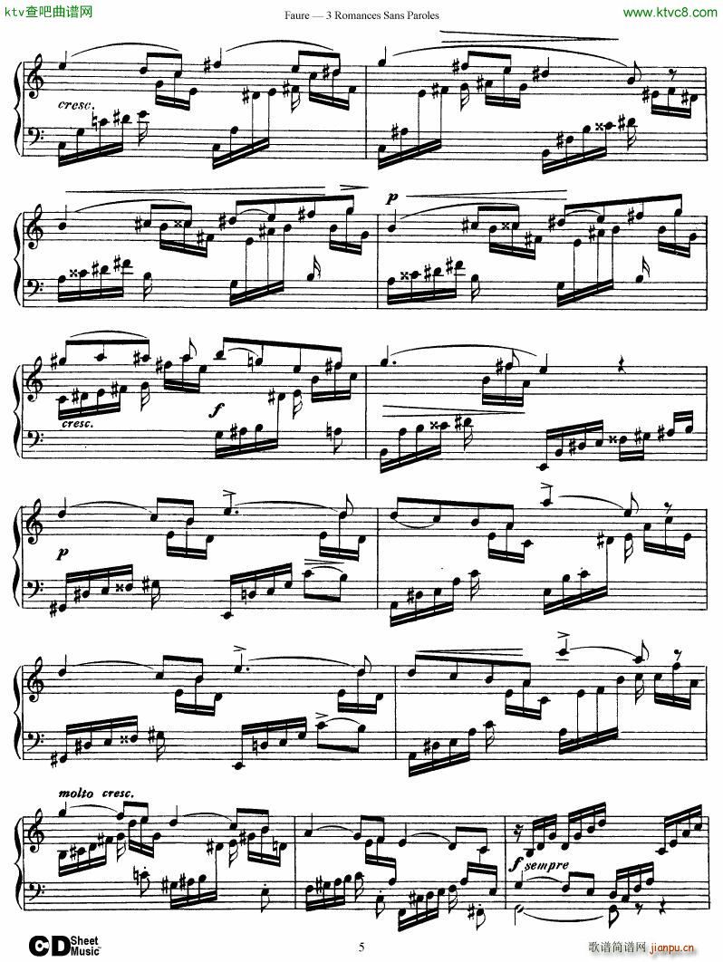 Faure 3 Romances Sans Paroles(V)5