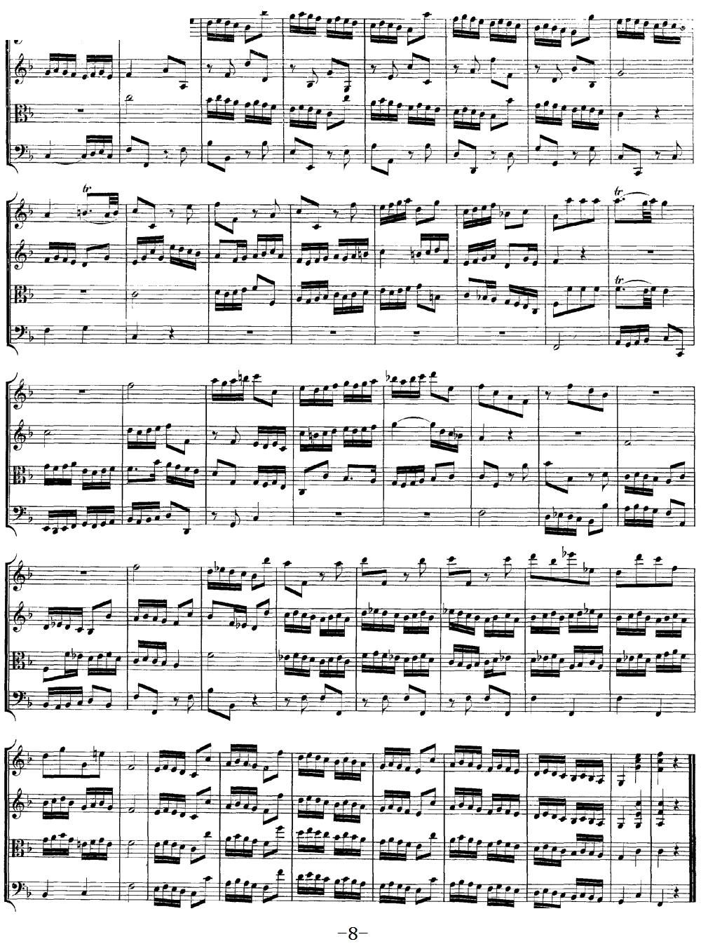 Mozart Quartet No 8 in F Major K 168(V)8