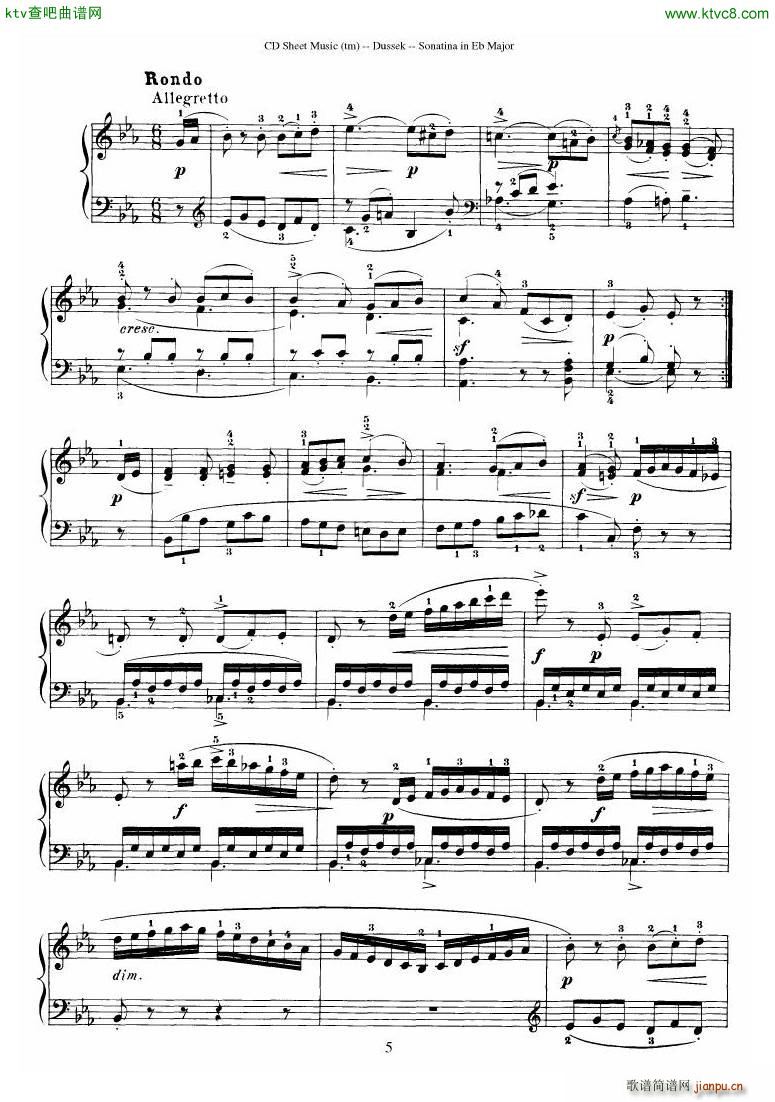 Dussek Sonatina in G Major(V)34
