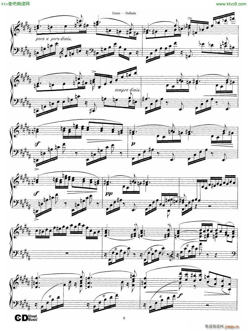 Faure Ballade Op 19(V)9