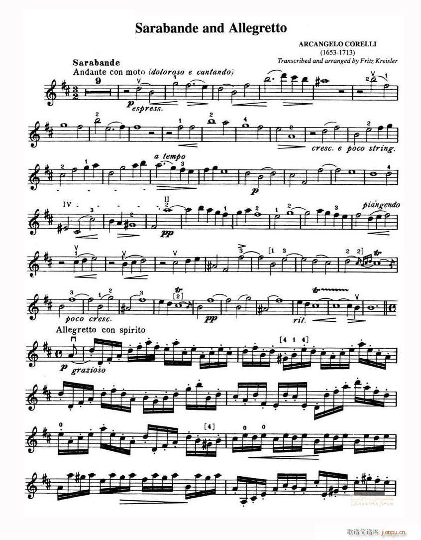 Sarabande and Allegretto(СV)1