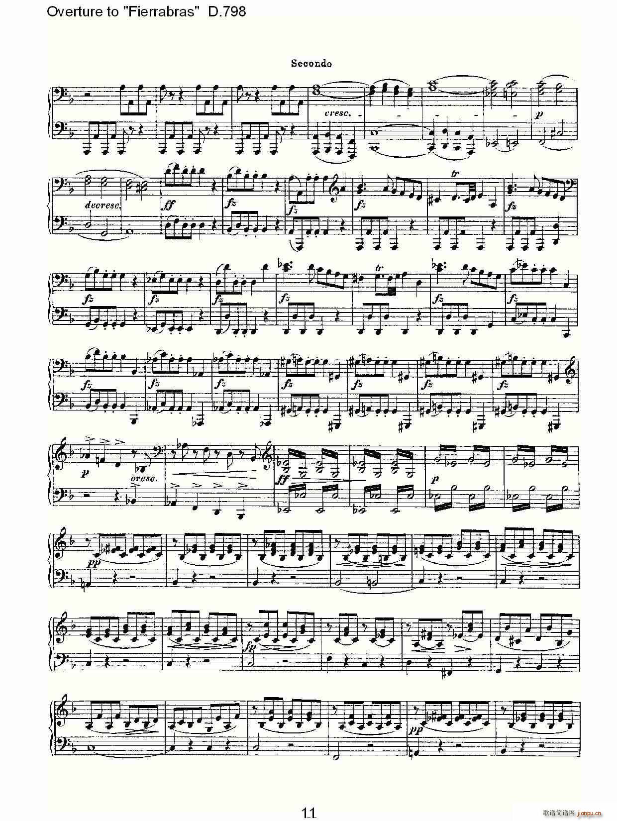 Overture to Fierrabras D 798 Fierrabras D 798(V)11