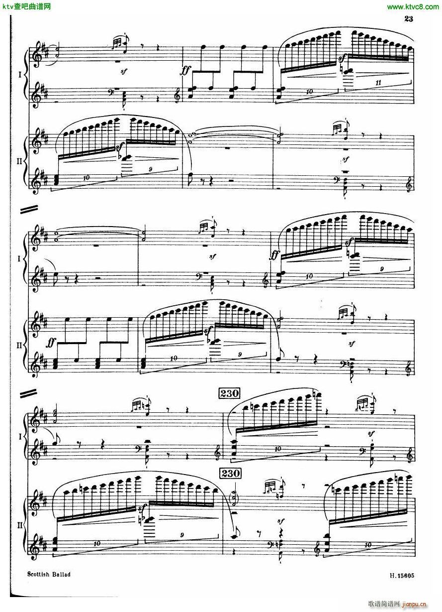 Britten Scottish Ballad op 26 arr for 2 pianos(V)24