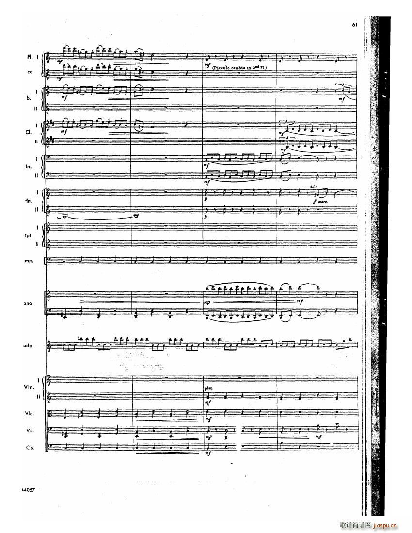 Barber op 14 Violin Concerto Score (V)20