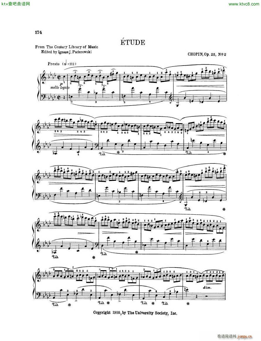 Chopin Op 25 No 2 tude in F minor(V)1