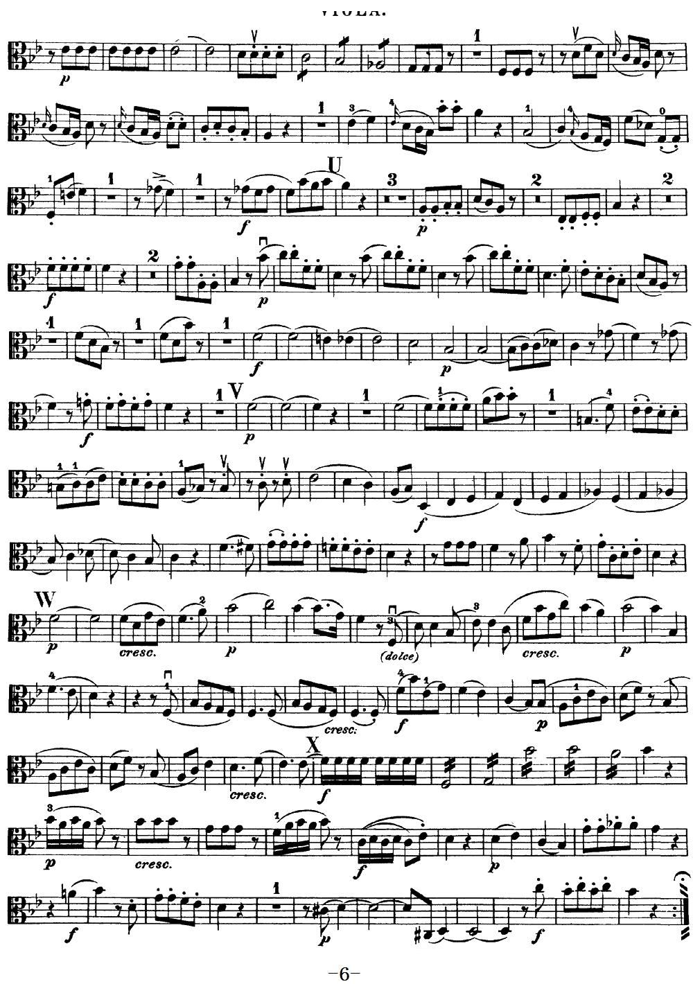Mozart Quartet No 17 in Bb Major K 458 Viola(ʮּ)6