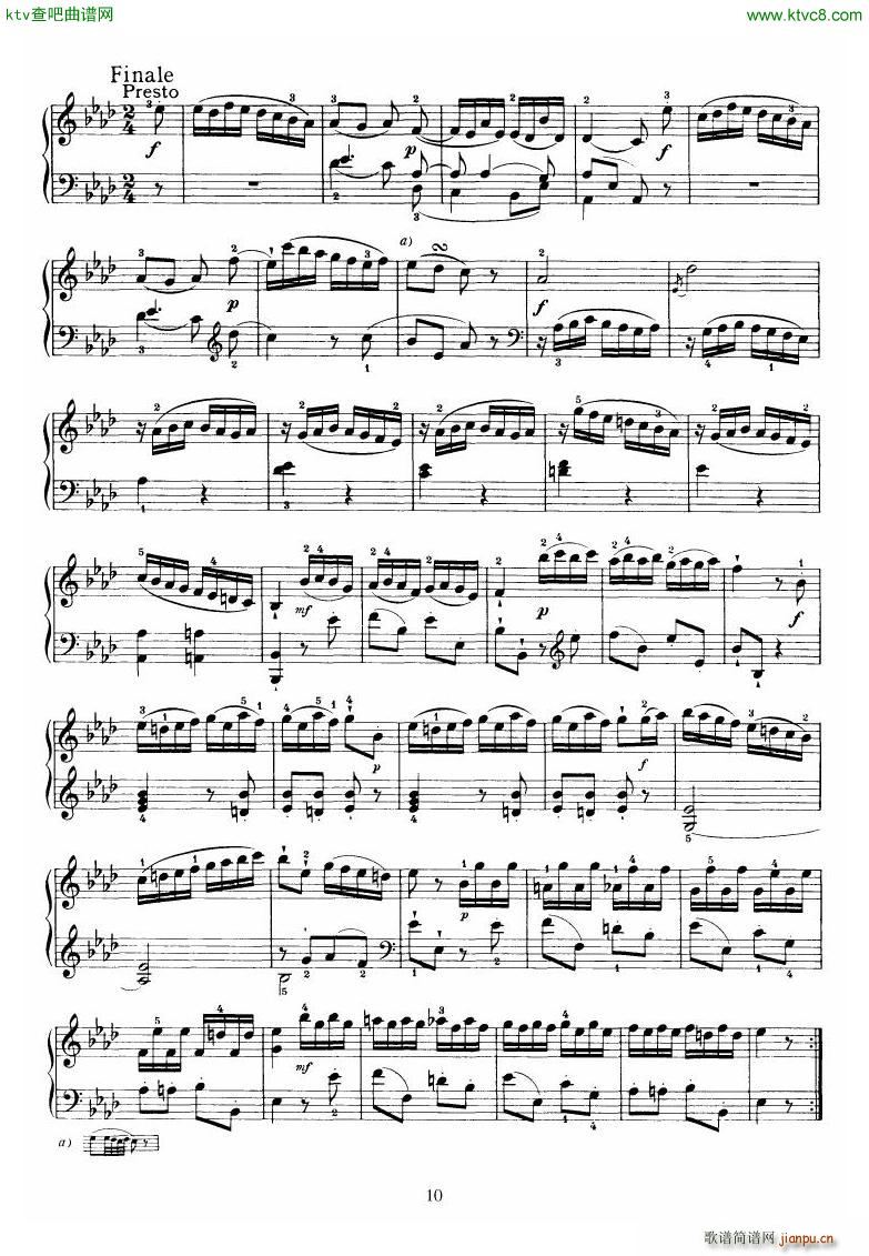 Piano Sonata No 46 in Ab(V)10
