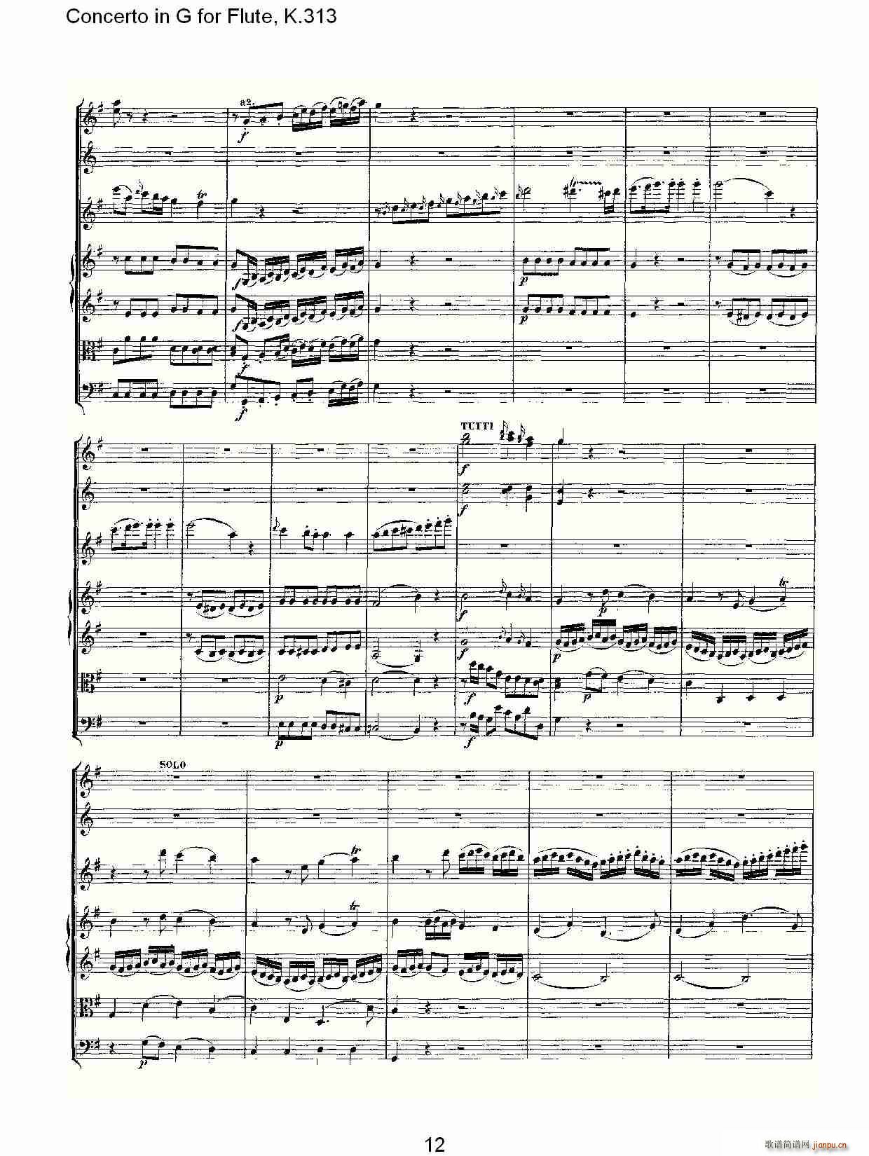 Concerto in G for Flute, K.313(ѺV)13