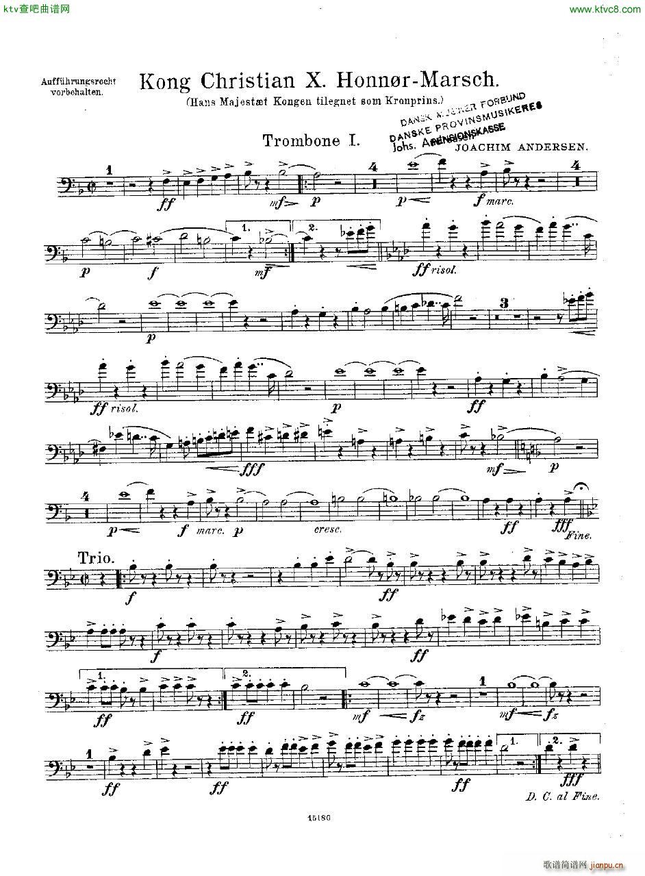 Andersen Kong Christian X Honn rmarsch orch(V)25