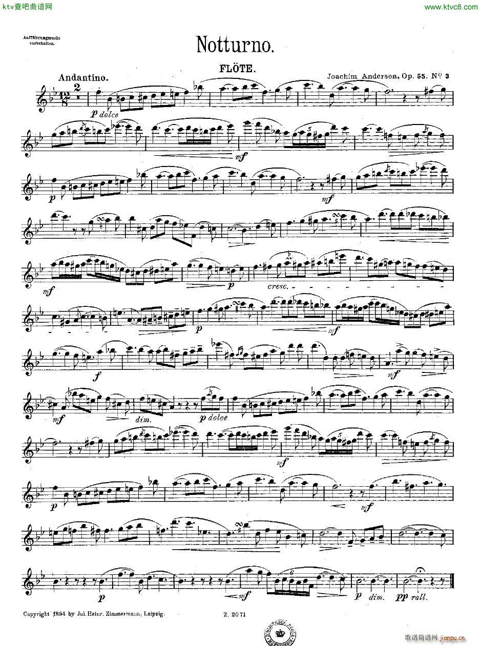 Andersen op 55 Acht Vortragsstcke fl pno(V)19