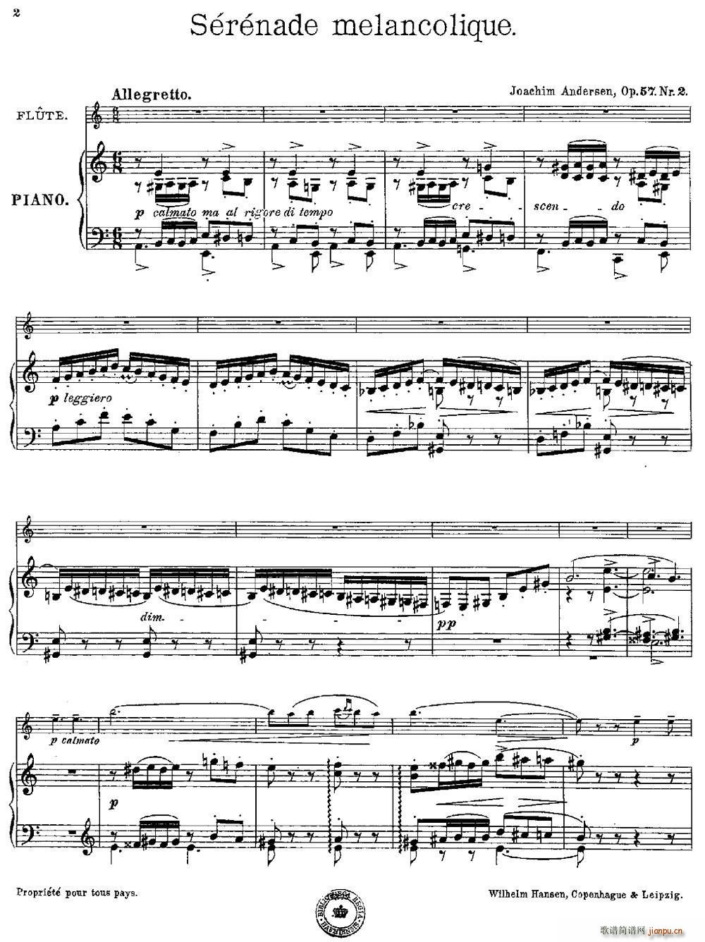 Serenade melancolique Op 57 No 2 L(chng) ٰ(V)1