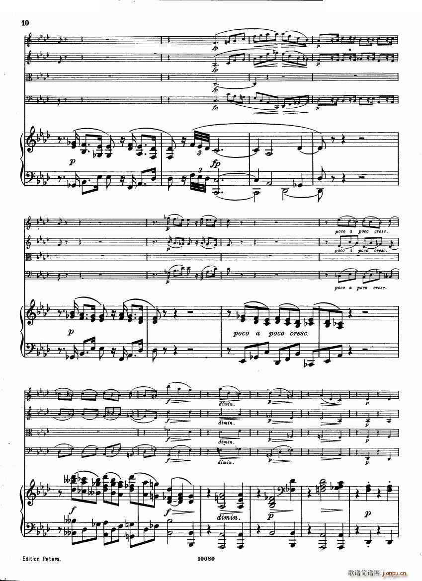 Brahms op 34 Piano Quintet f minor score һ(V)9
