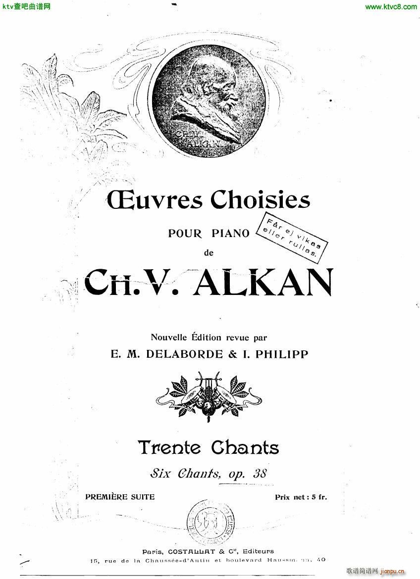 Alkan op 38 Trente Chants(V)1