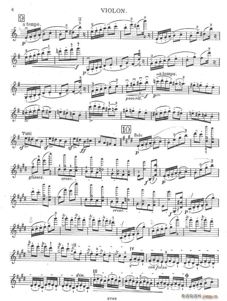 Bazzini op 25 La Ronde des Lutins violin(V)3