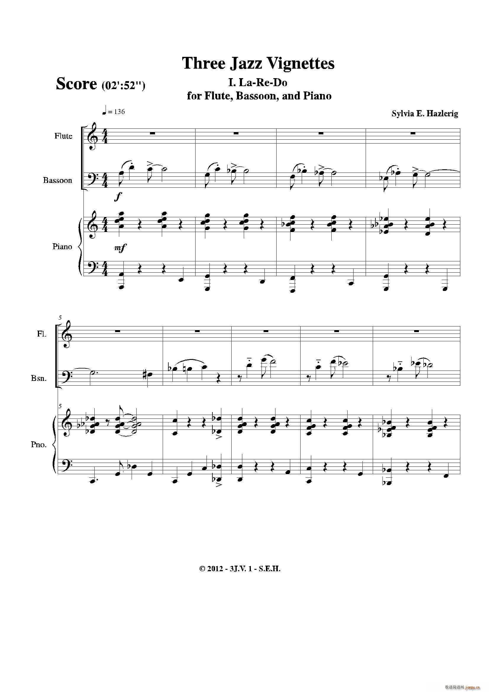 Three jazz vignettes L(chng)Ѱ(V)1