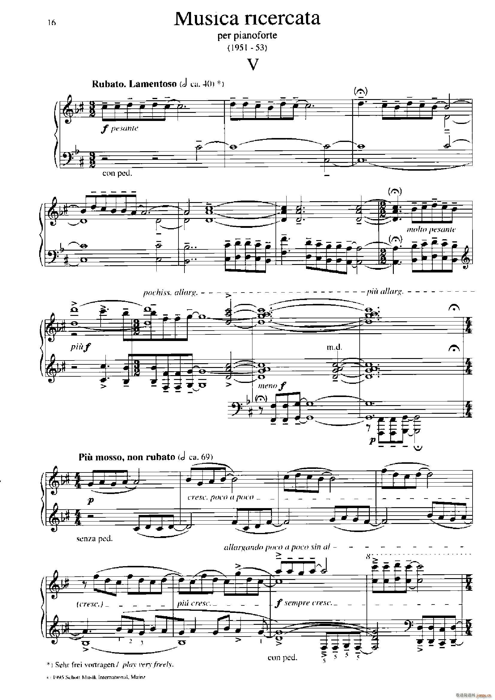 Musica Ricercata (l ) 5(V)1