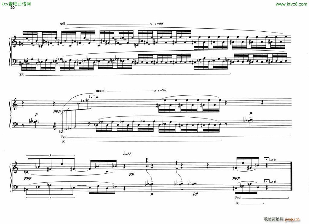 Berio 6 Encores for Piano(V)11