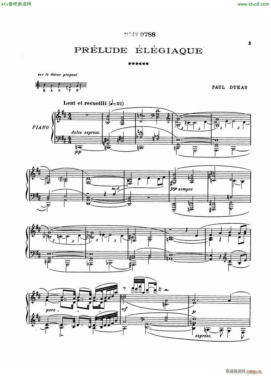 Dukas Prelude Elegiaque(V)1