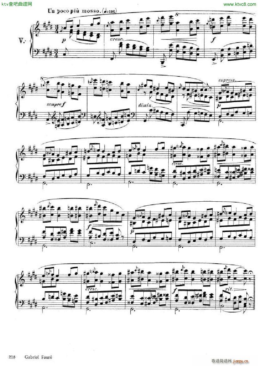 Faur Theme et variations opus 73(V)8